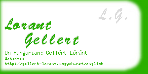 lorant gellert business card