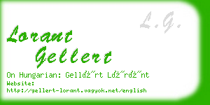 lorant gellert business card